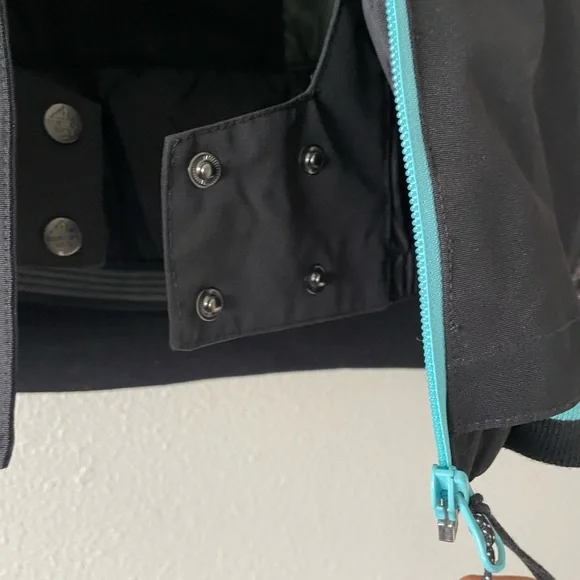 Ski snowboard Kids Black and Teal Jacket